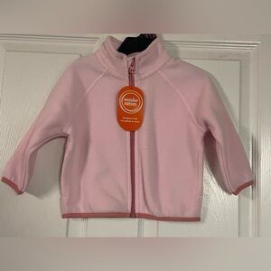 🔴 3/$12 Wonder Nation Baby Girl’s Pink Fleece Jacket! NWT! Size 12 Months.